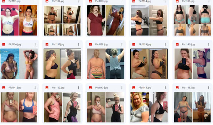 create weight loss before and after photo collages