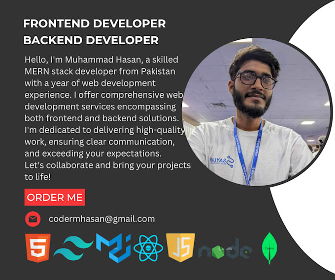 be your frontend web developer using  HTML, CSS,  javascript