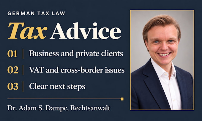 advise you on german tax law and tax planning