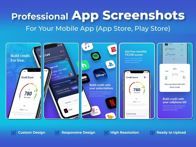 design screenshots for your app ios and google play store