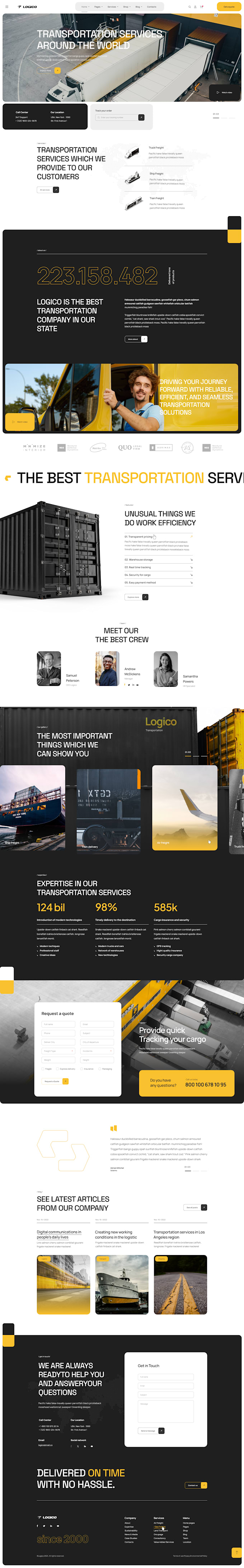 create logistic website, dispatch, trucking, freight broker, moving wp websites