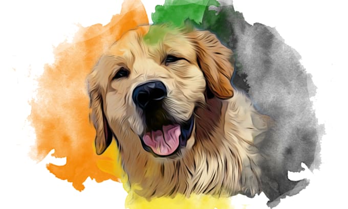 draw watercolor illustration and digital art from your any photo