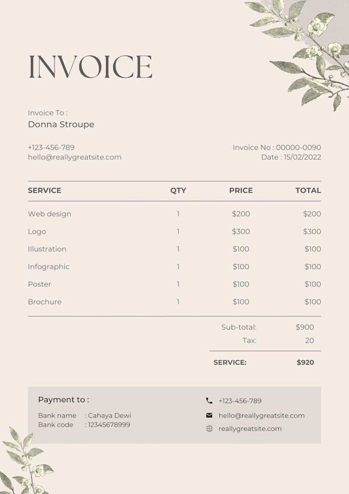 Creative invoice and bill design for you by Zeeshanahmed009 | Fiverr