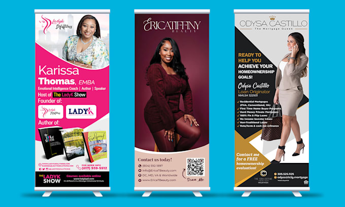 design roll up banner, retractable banner, pull up, or roller banner