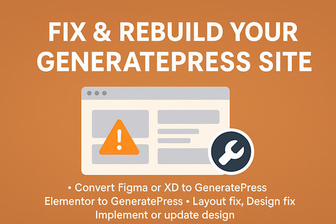 clone, redesign, or build wordpress site with generatepress