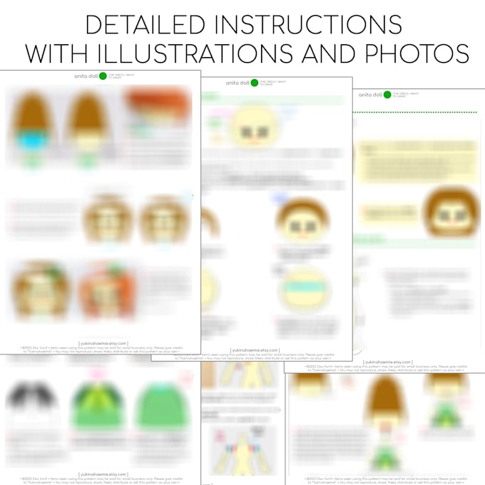 write sewing instruction or plush doll patterns