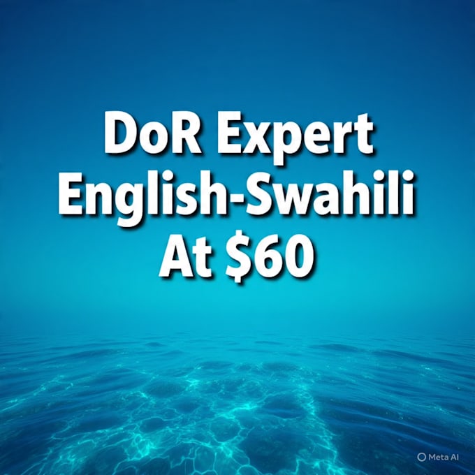 provide expert english to swahili translation and proofread
