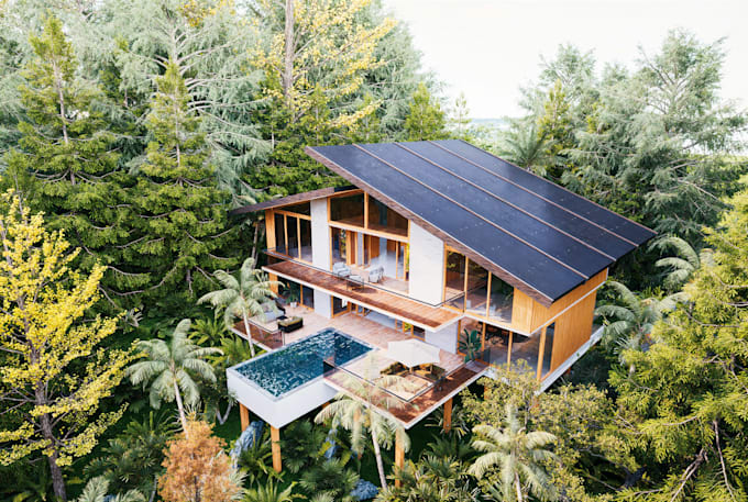 design villa, bungalows, resort and render with d5