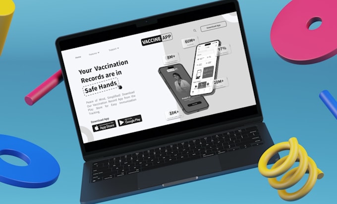 Design modern ui landing page on figma with prototype by J_u_d_e | Fiverr