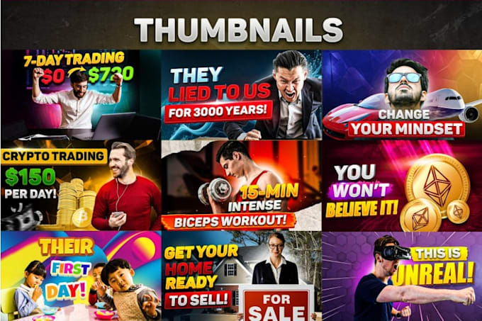 Create a catchy youtube thumbnail design by Bismillahakbar | Fiverr