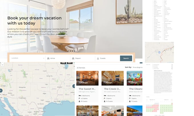 vacation rental and property management website like airbnb