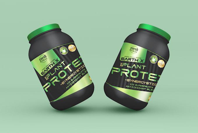 design premium supplement label for protein, bcaa, fat burner or cbd products