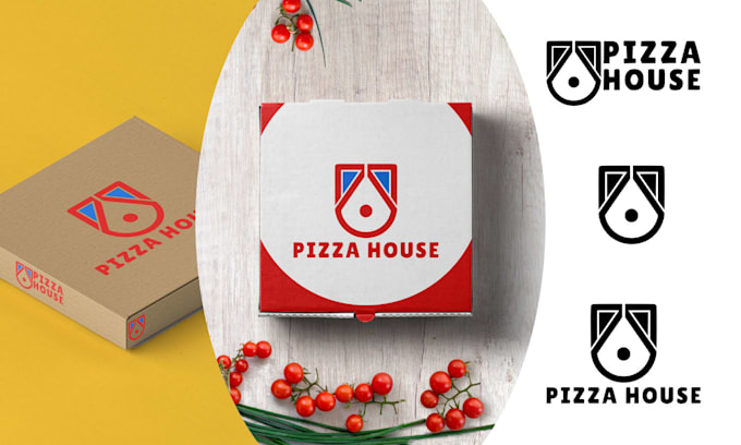 design flat food logo