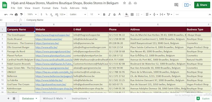 find b2b leads with verified emails, contact numbers, and website data