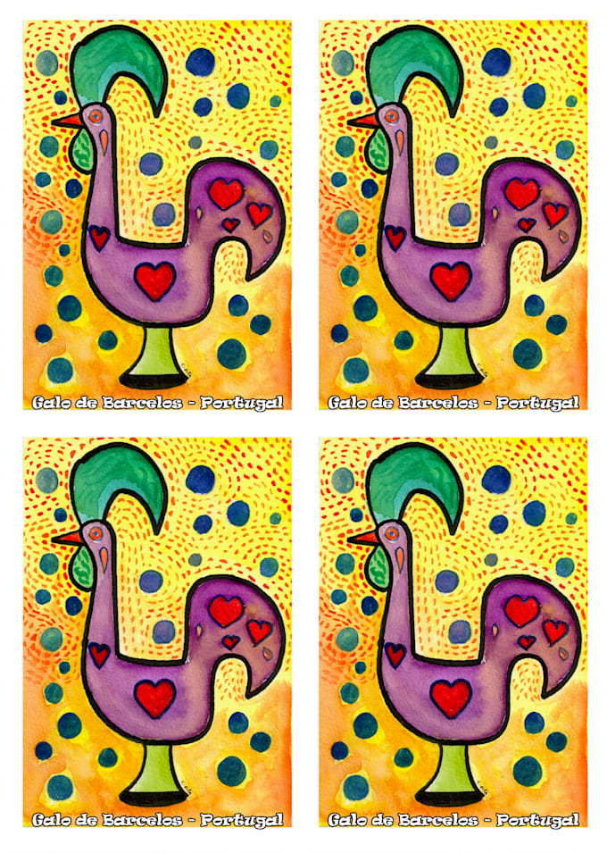 design postcards using traditional mediums