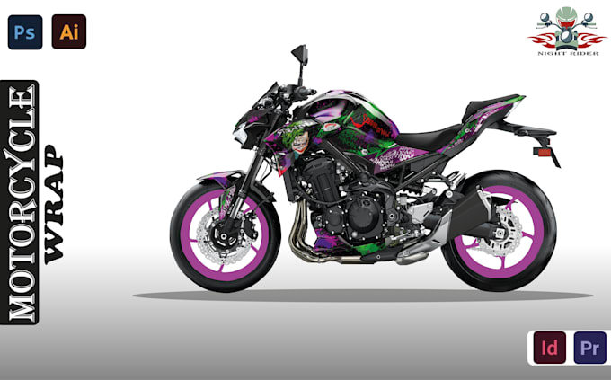 create motorcycle wrap design, car wrap and vehicle wrap design