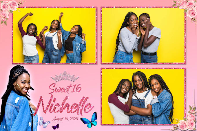 design a photo booth template and overlay