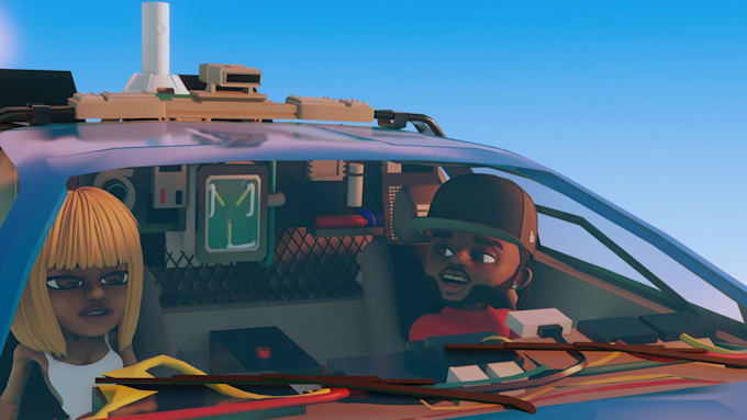 do cartoon 3d music video