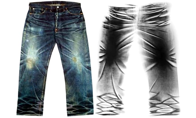 do professional laser design on denim