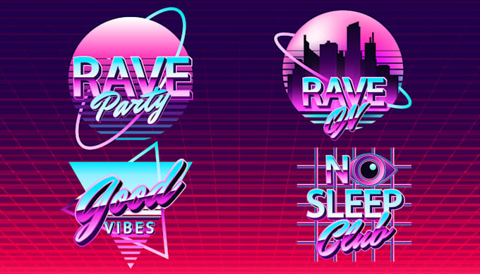 Design a 80s 90s 70s style retro logo with neon style by Iturdughar ...