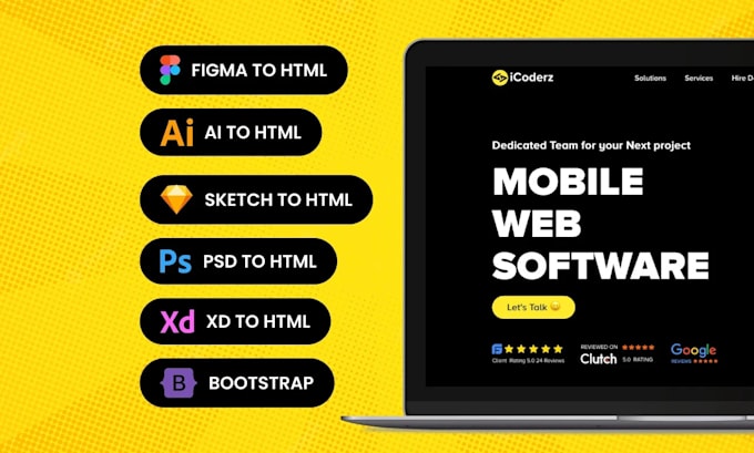 convert any kind of picture to html in just 24 hours