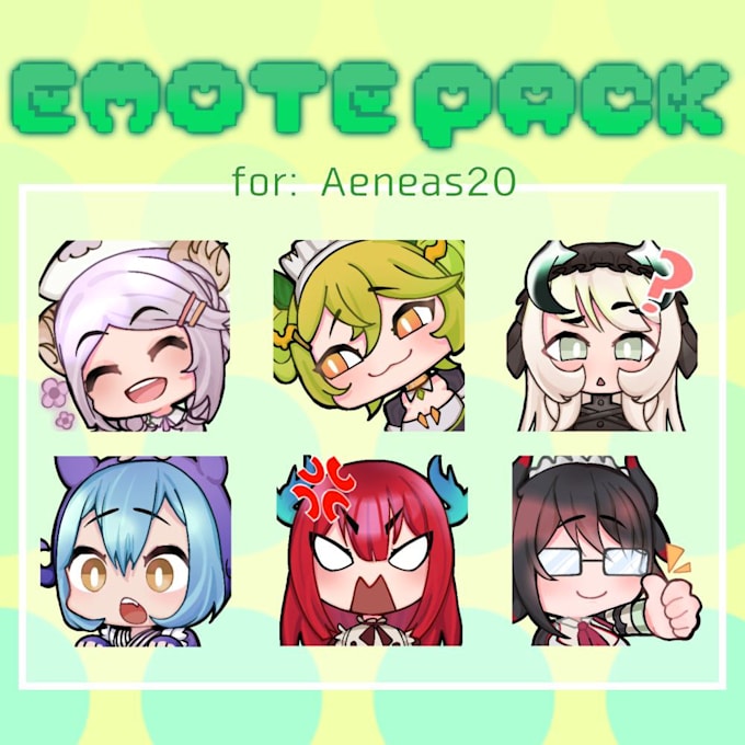 Create awesome twitch emotes and badges by Hibikirt | Fiverr