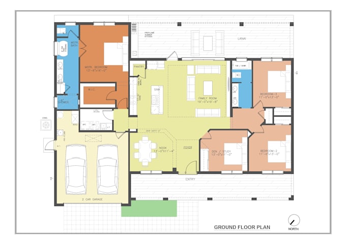 do architectural drawings and 3d views