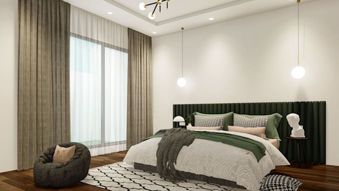 design house 3d model, interior or exterior rendering
