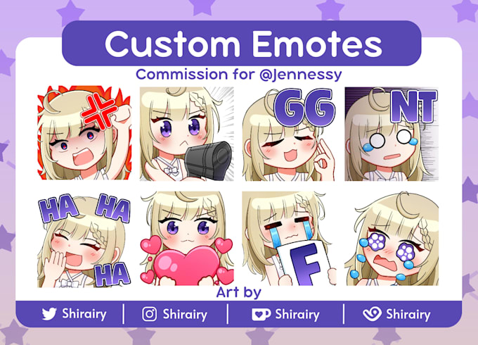 draw cute emotes for your characters