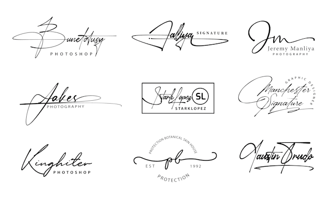 design photography, signature, handwritten, scripted, cursive logo