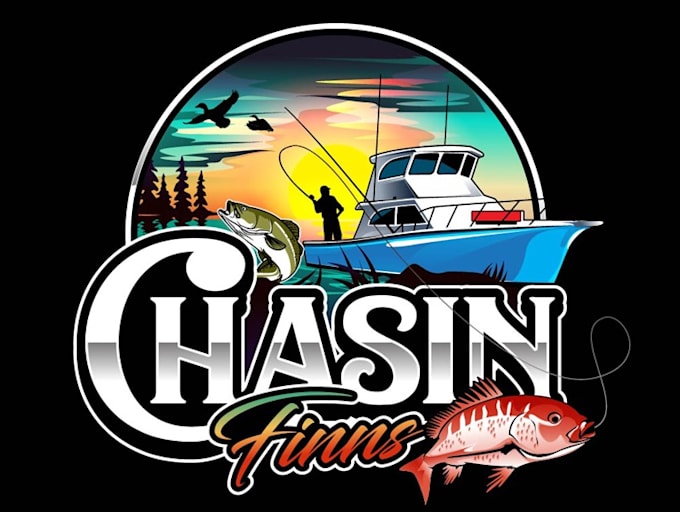 design modern awesome fishing logo