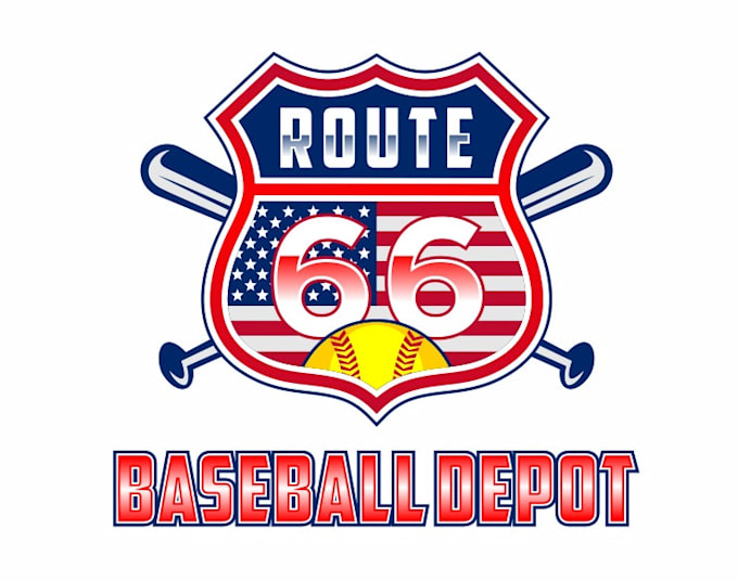 do modern line design baseball logo