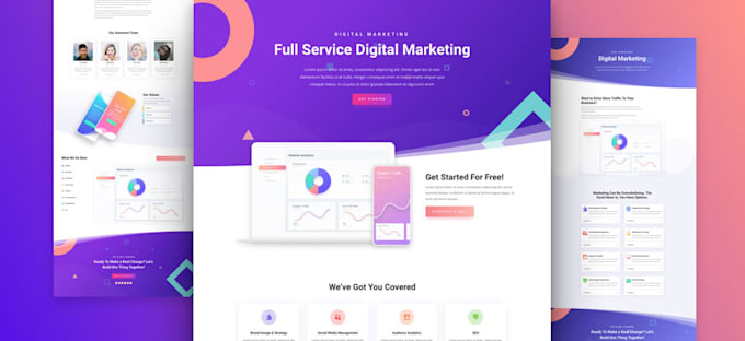 design modern, elegant wordpress website with divi theme