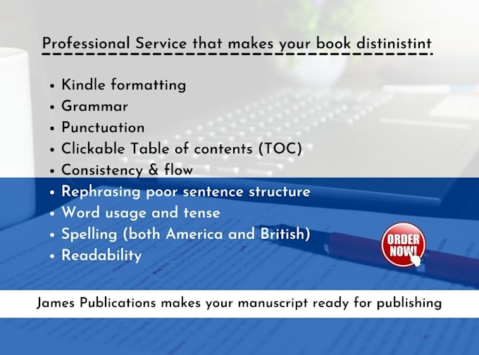 proofread, format, and edit your ebook
