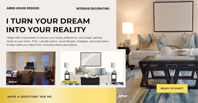 provide decorating advice and 3d interior decorating designs