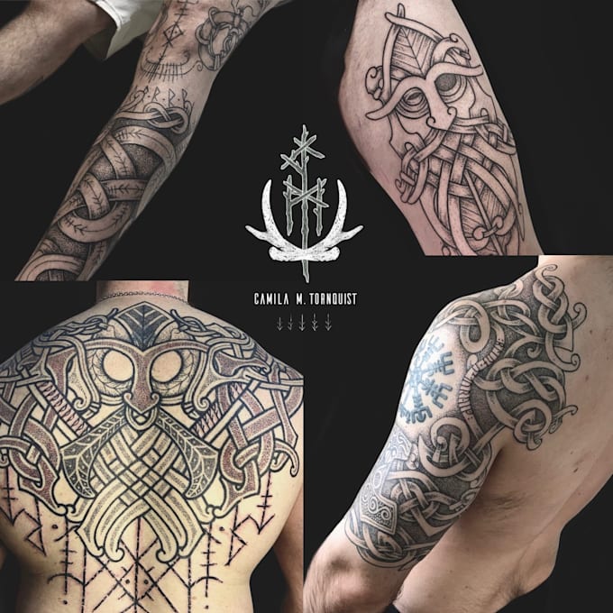 make a viking tattoo design