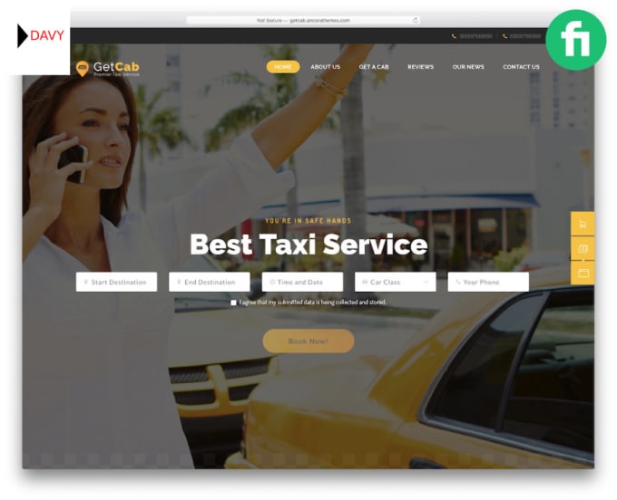 Create tax booking website chauffeur website and limousine website by