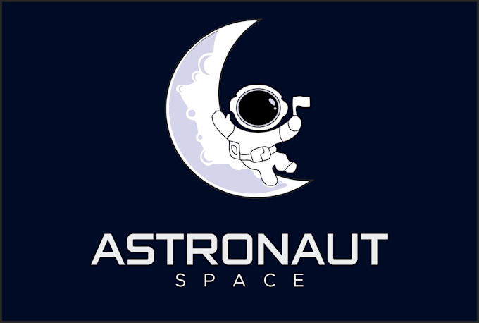 design attractive space astronaut logo for you