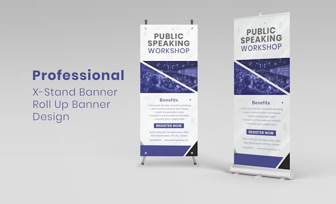 design roll up banner, pull up, standee, and retractable banner