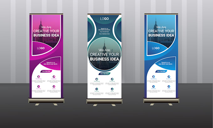 design backdrop poster roll up banner
