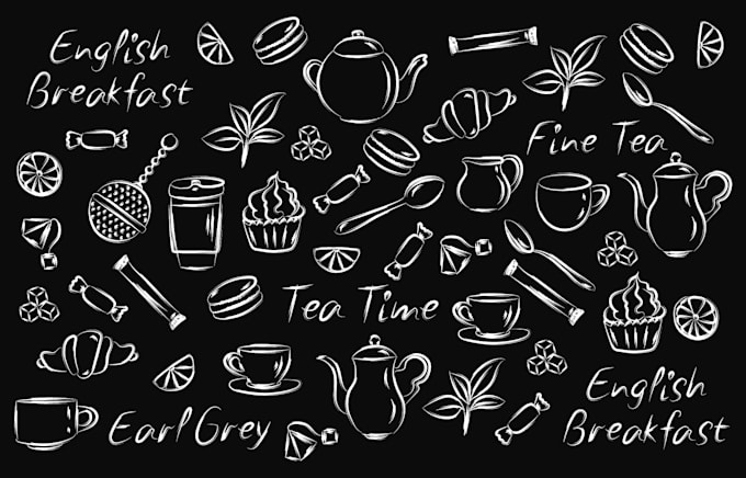 create custom hand drawn doodle icon set in vector line art