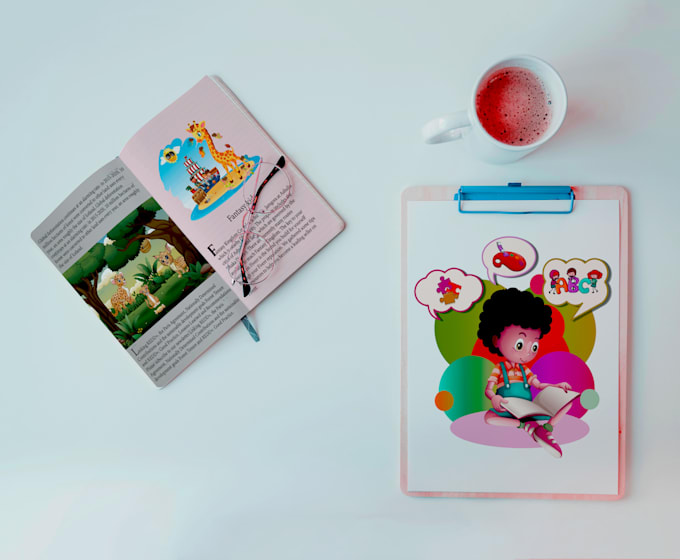 design your children story book interior