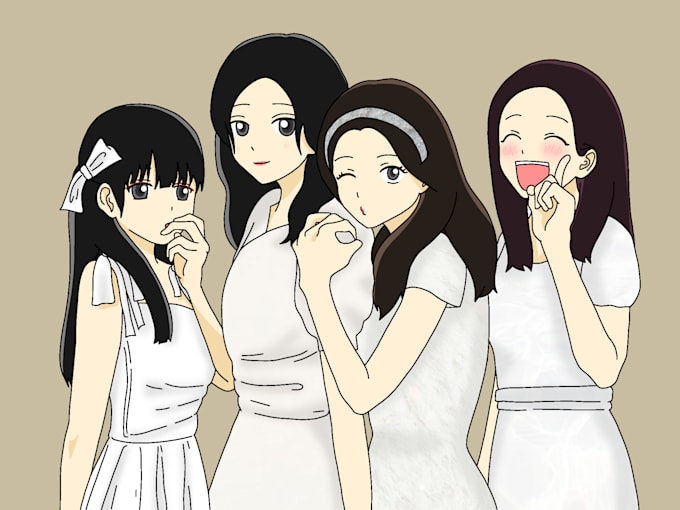 draw you a digital art with simple shading