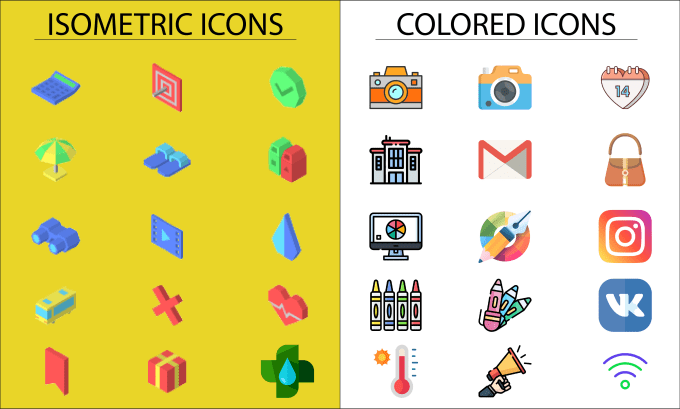 make icon design, icon set, line and glyph icons, web and app icons