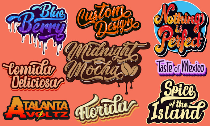 create trendy typography lettering logo and t shirt design