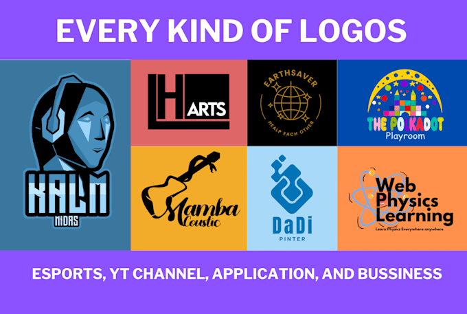professional logo design services, fnb, company, and esport