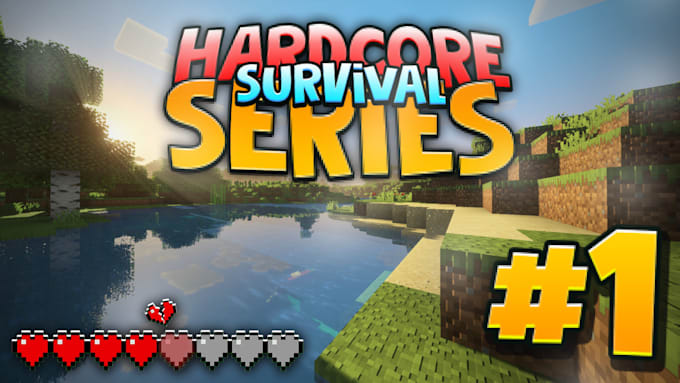 make an eye catching and professional minecraft youtube thumbnail for you