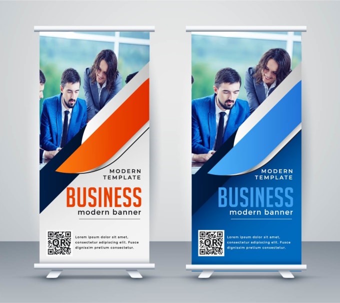 Design Roll Up Banner Pull Up Banner Or Retractable Banner By Qudaisha Fiverr 3437