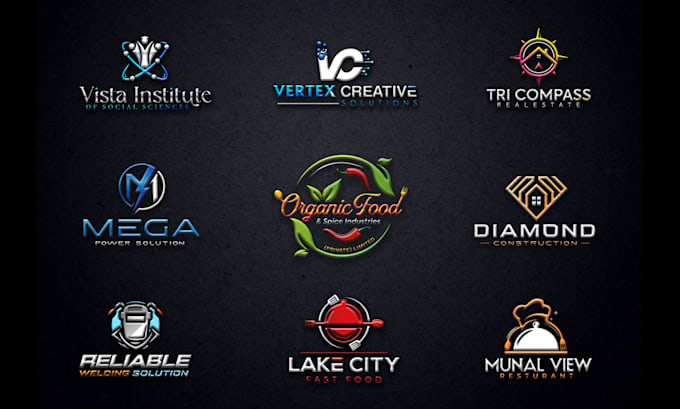 do elegant minimalist 3d logo design for your business