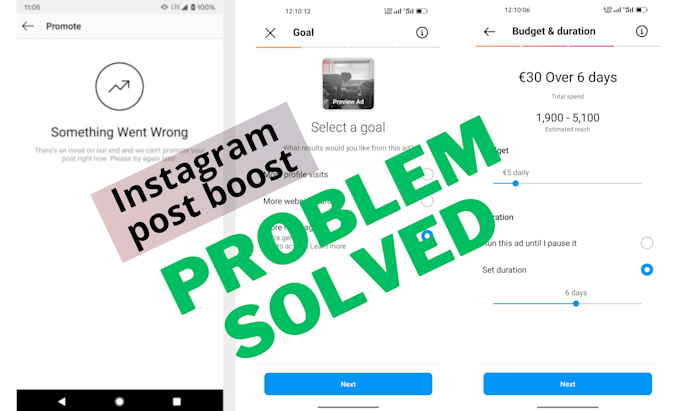 fix facebook ad account, instagram post boost issue and social media management